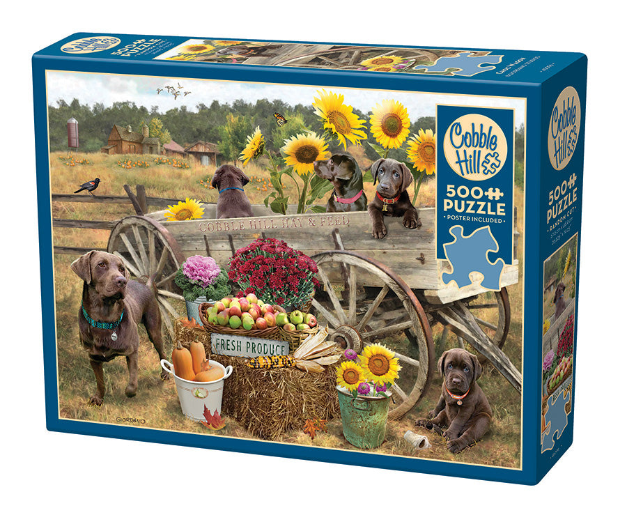 cobble-hill-500-piece-choc-wagon-puzzle-500-teile-welpen image 1