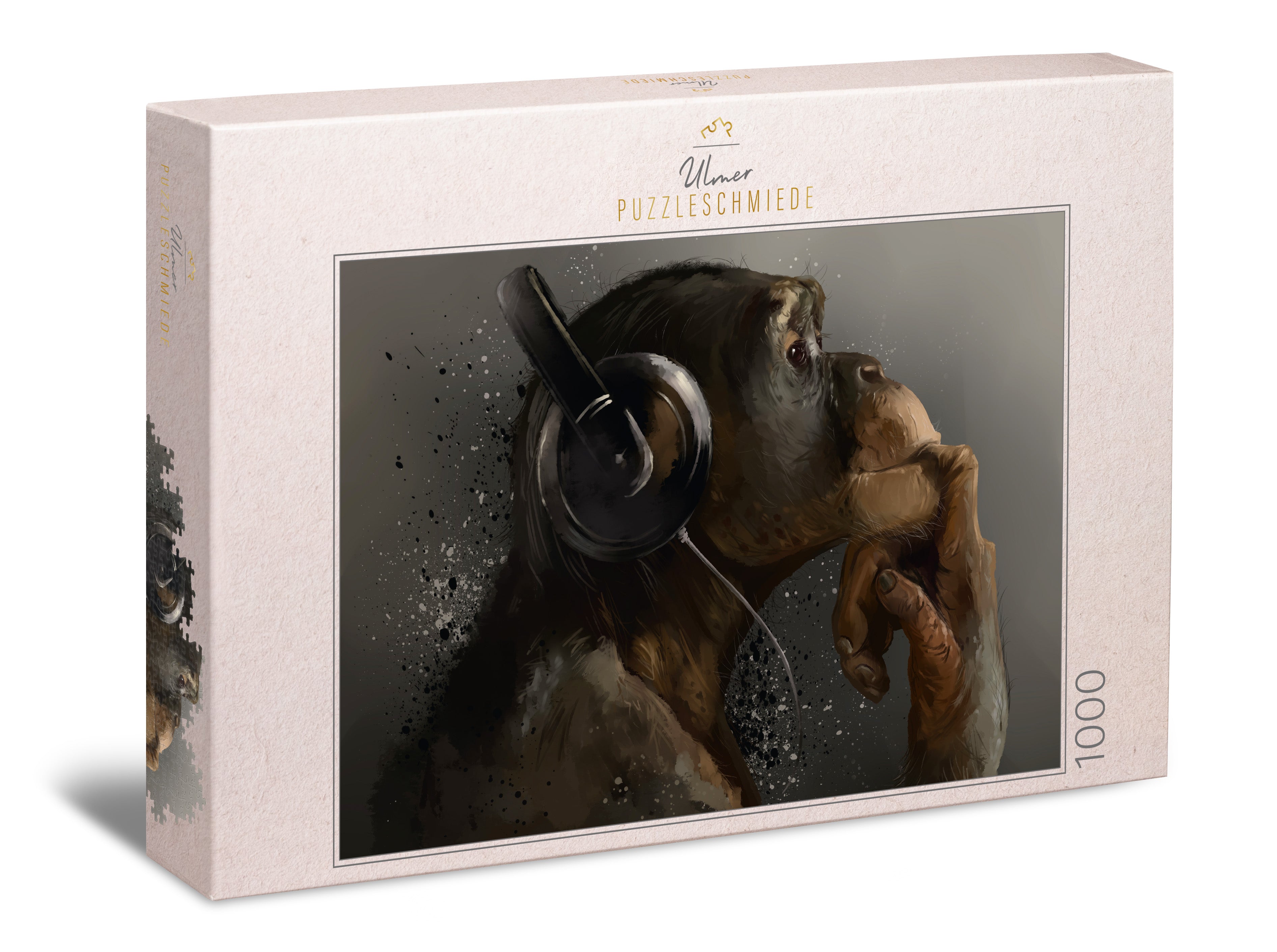 ulmer-puzzleschmiede-sound-of-evolution-1000-teile-puzzle-affe image 1