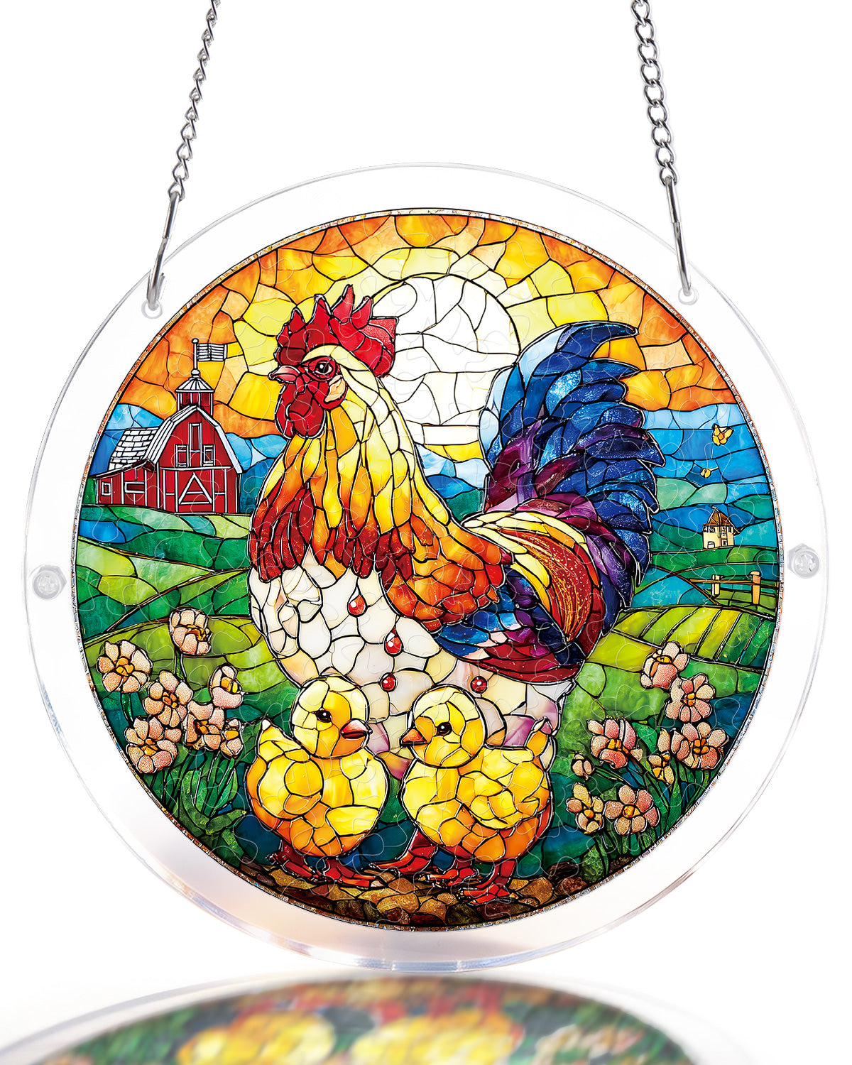 kaayee-golden-dawn-rooster-suncatcher-puzzle-small image 1