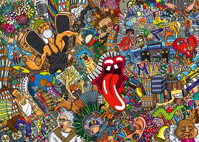 ulmer-puzzleschmiede-puzzle-2000-teile-graffiti-musik-streetart image 1