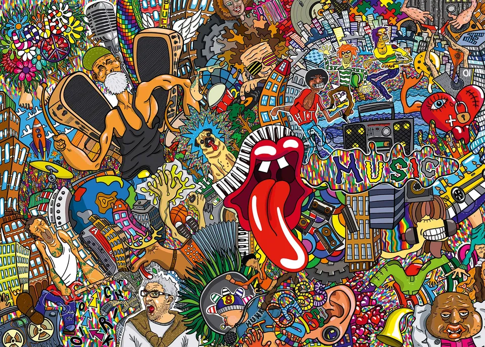 ulmer-puzzleschmiede-puzzle-2000-teile-graffiti-musik-streetart image 1