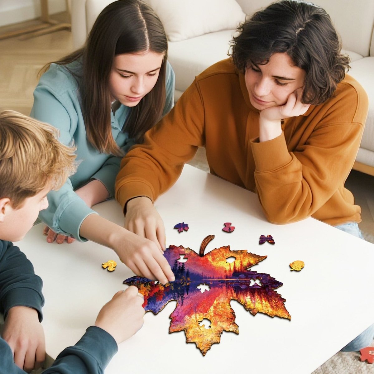 kaayee-wooden-puzzle-autumn-forest-holzpuzzle-medium-blatt image 8