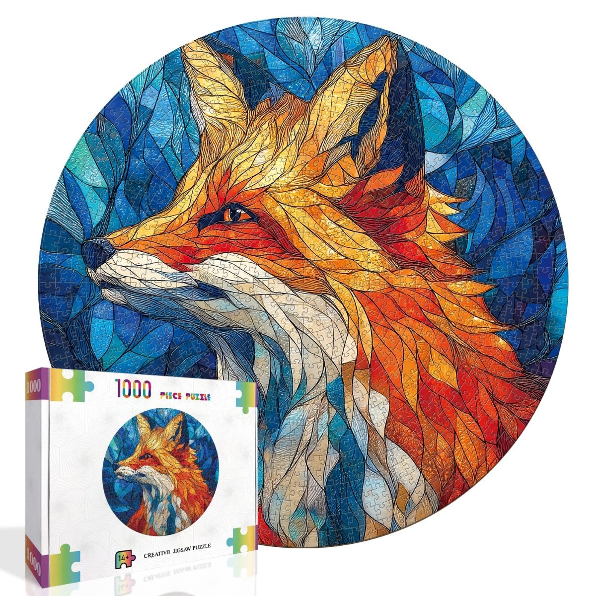 kaayee-cardboard-puzzle-fuchs-1000-teile-rund image 2
