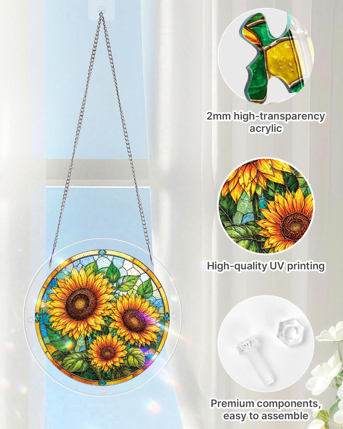kaayee-suncatcher-sunflower-radiance-fensterbild-large-blume image 4