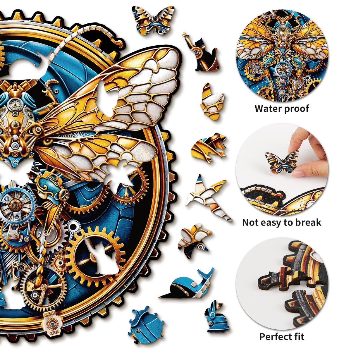 kaayee-wooden-puzzle-retro-mechanical-butterfly-holzpuzzle-m-steampunk image 2