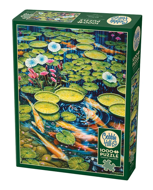 cobble-hill-1000-piece-koi-pond-fische-teich-puzzle image 1