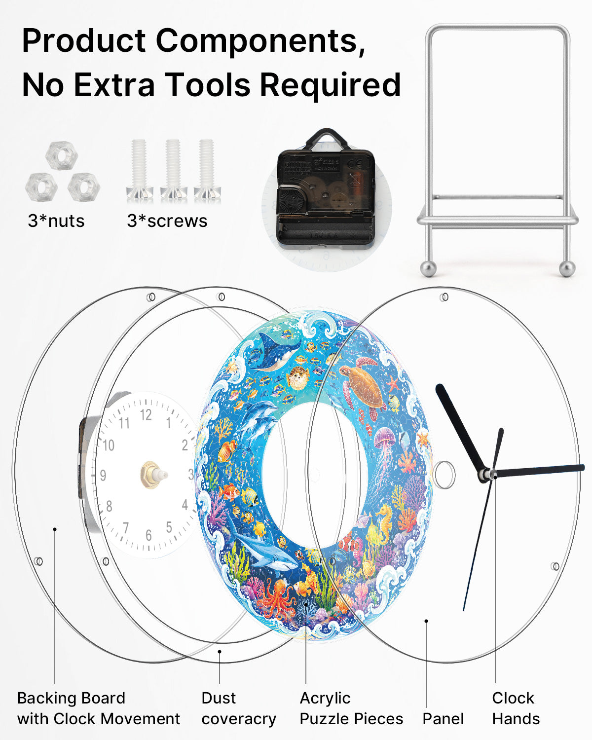 kaayee-clock-kit-undersea-adventure-puzzle-uhr-regular-size-ozean image 6