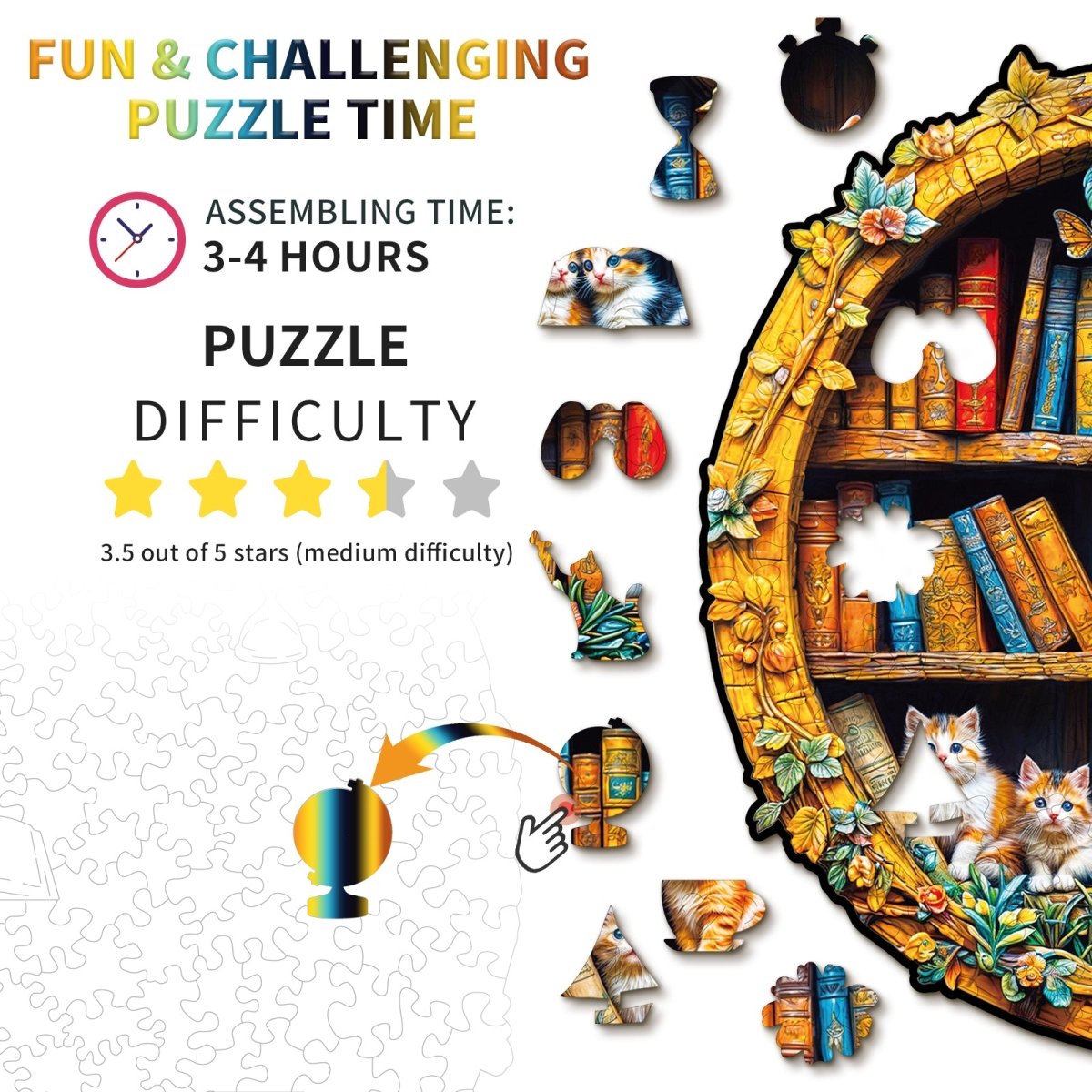 kaayee-wooden-puzzle-readers-paradise-holzpuzzle-katzen-b-cherregal image 4