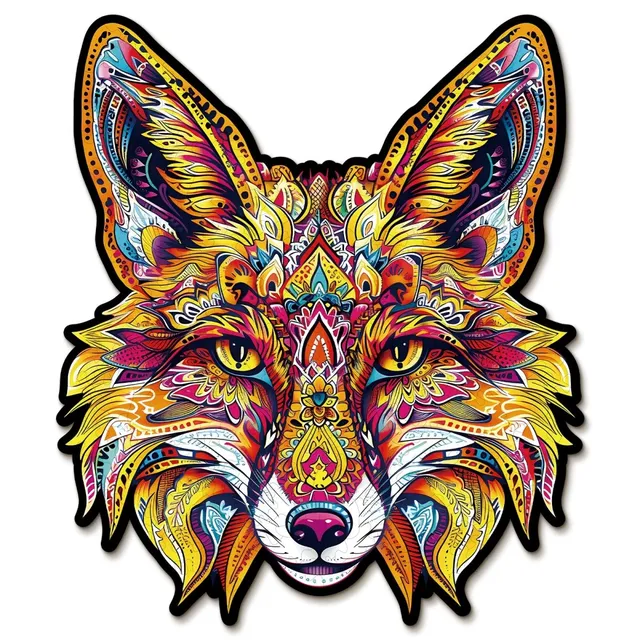 kaayee-wooden-puzzle-fiery-fox-holzpuzzle-medium-mandala image 1