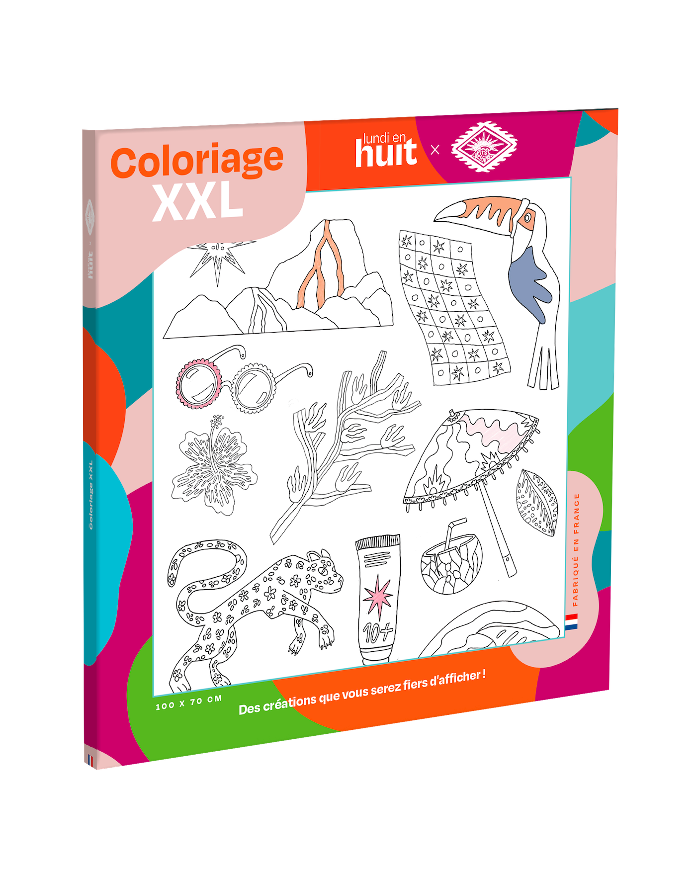 lundi-en-huit-coloriage-pitisdessins-ausmalposter-xxl-100x70-sommer image 4