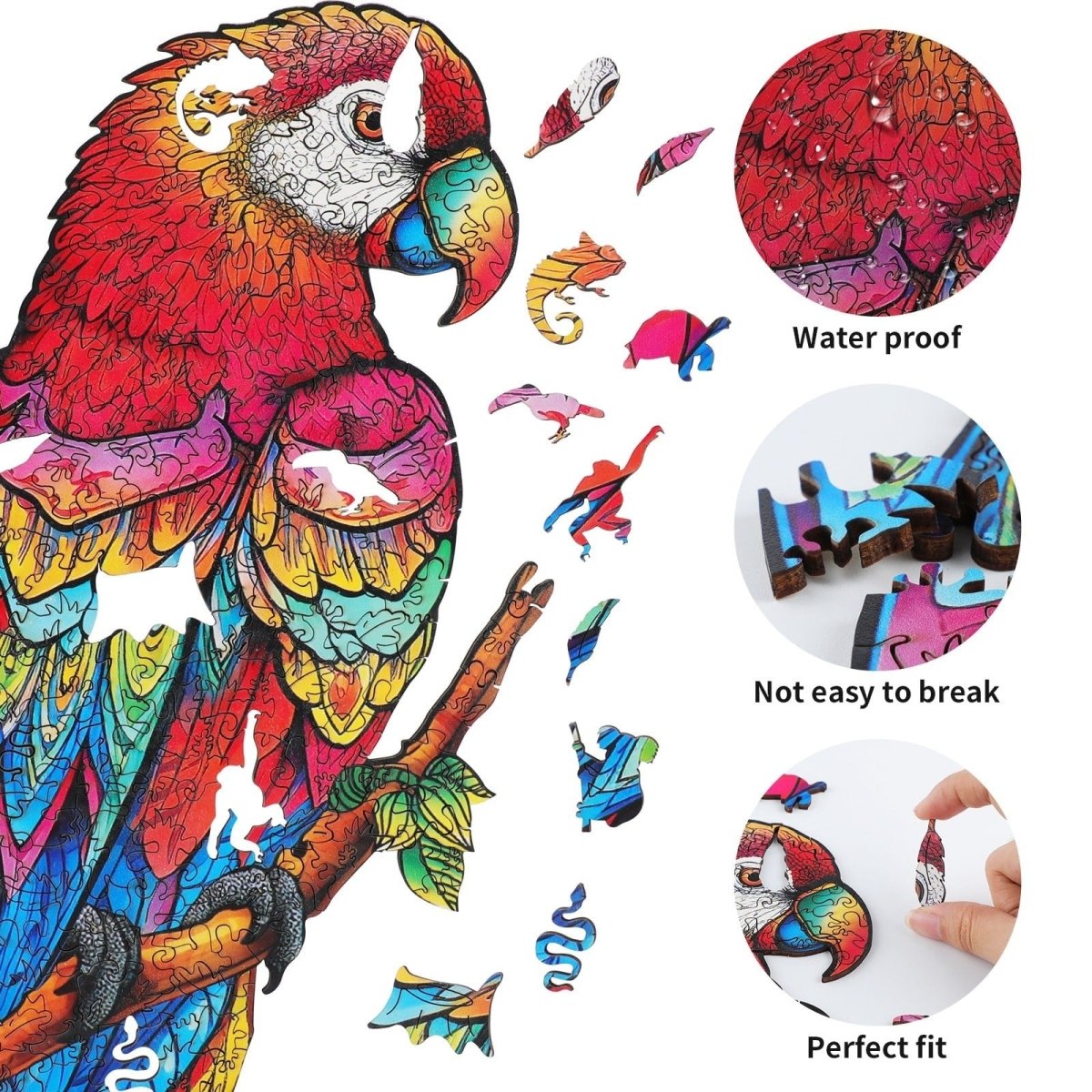 kaayee-lovely-parrot-holzpuzzle-medium-papagei image 2