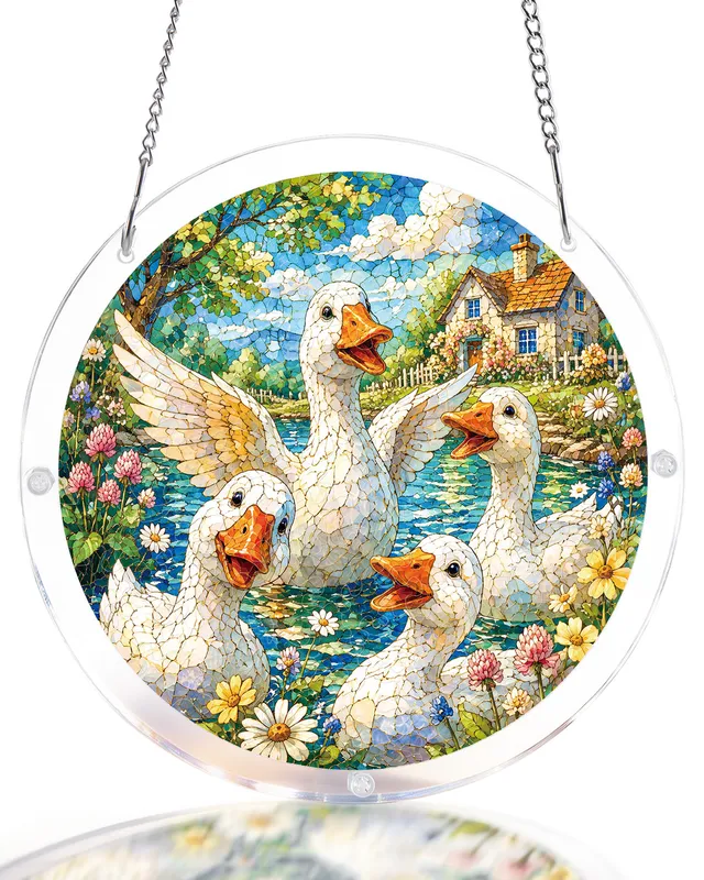kaayee-suncatcher-puzzle-lakeside-goose-fensterbild-large-garten image 1