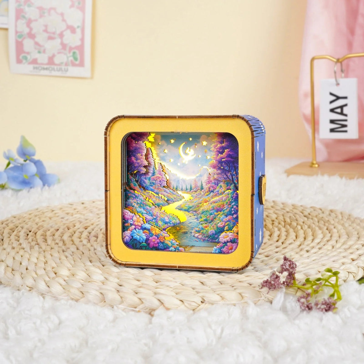 kaayee-night-light-pink-jungle-3d-puzzle-holz-nachtlicht-mond image 2
