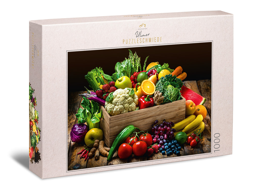 ulmer-puzzleschmiede-ricco-raccolto-1000-teile-puzzle-obstkiste image 1