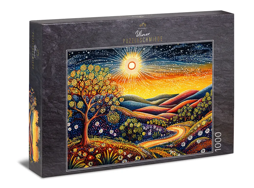 ulmer-puzzleschmiede-pilgerpfad-puzzle-1000-teile-sonne image 1