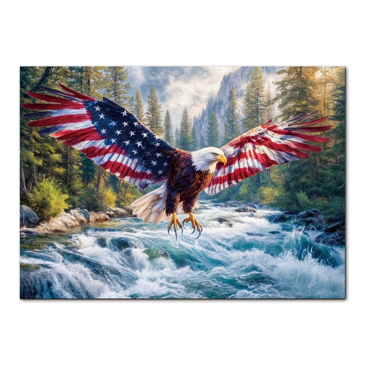 kaayee-flag-bald-eagle-2-1000-teile-puzzle-standard-adler image 1