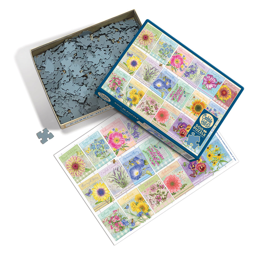 cobble-hill-seed-packets-puzzle-500-teile-blumen-collage image 3