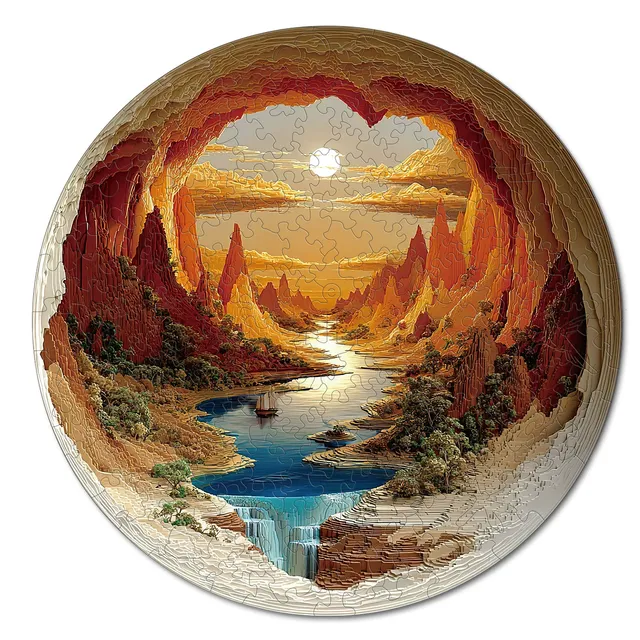 kaayee-sunlit-hollow-holzpuzzle-medium-fan-favorite-wald image 1