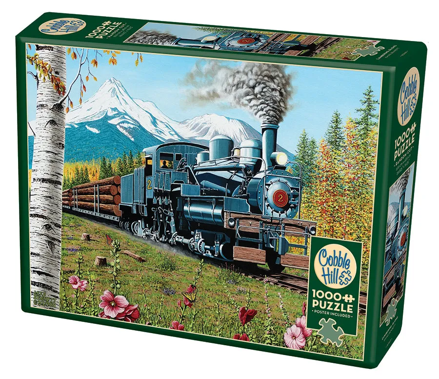 cobble-hill-lumbering-along-puzzle-1000-teile-eisenbahn-zug image 1