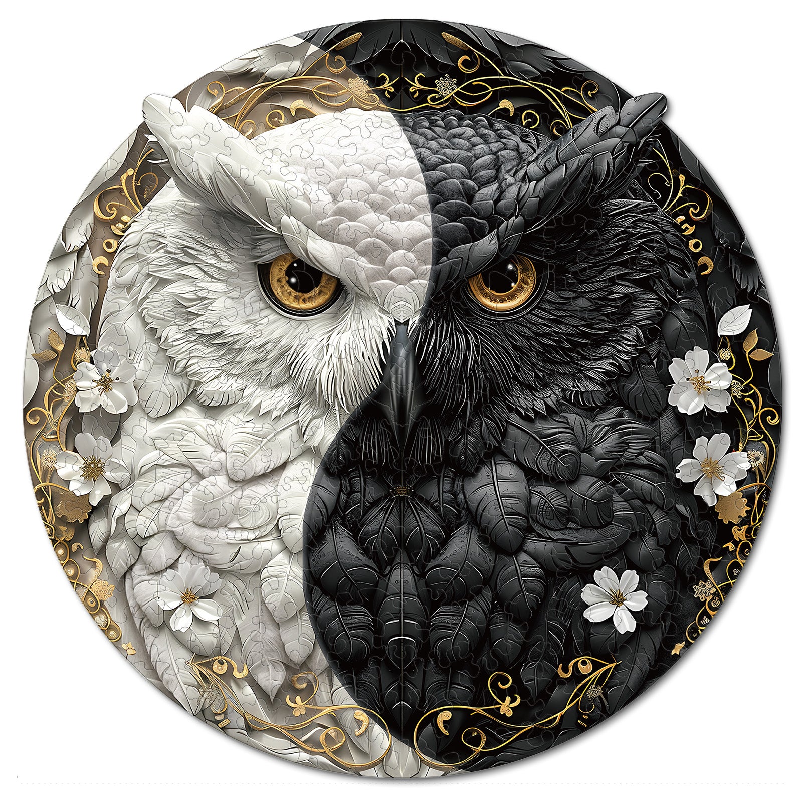 kaayee-wooden-puzzle-twilight-owl-holzpuzzle-medium-eule-nacht image 1