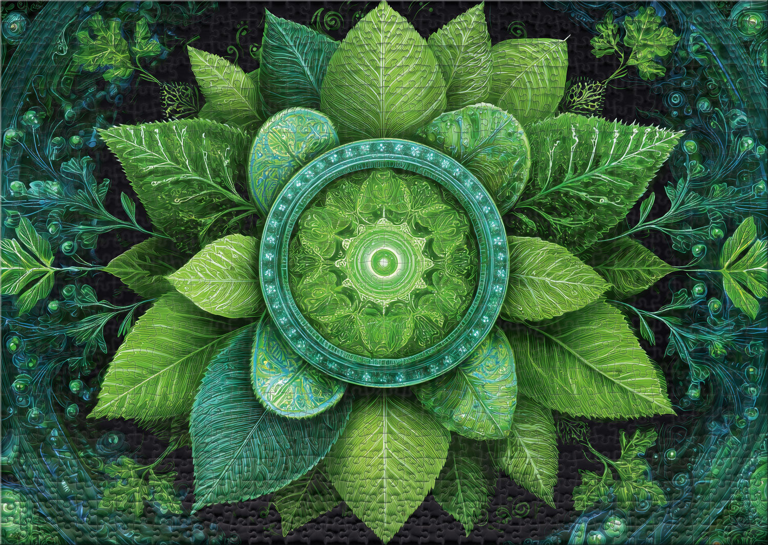ulmer-puzzleschmiede-anima-viridis-1000-teile-puzzle-mandala-2 image 2