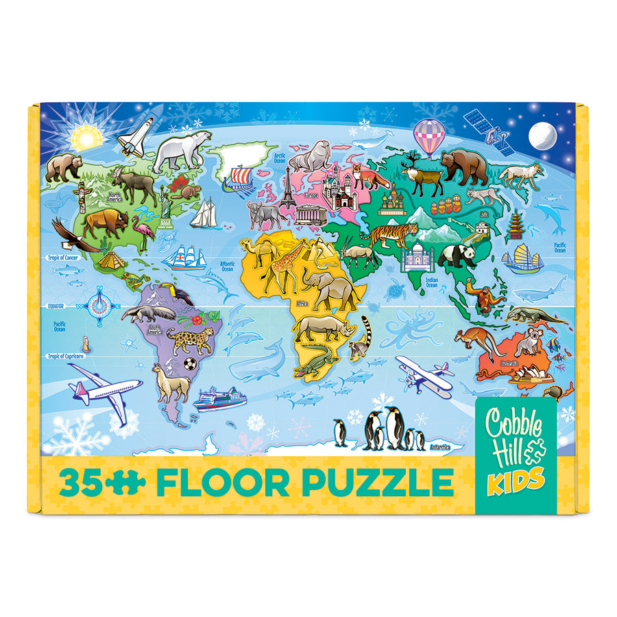 cobble-hill-floor-puzzles-map-of-the-world-bodenpuzzle-35-teile image 7