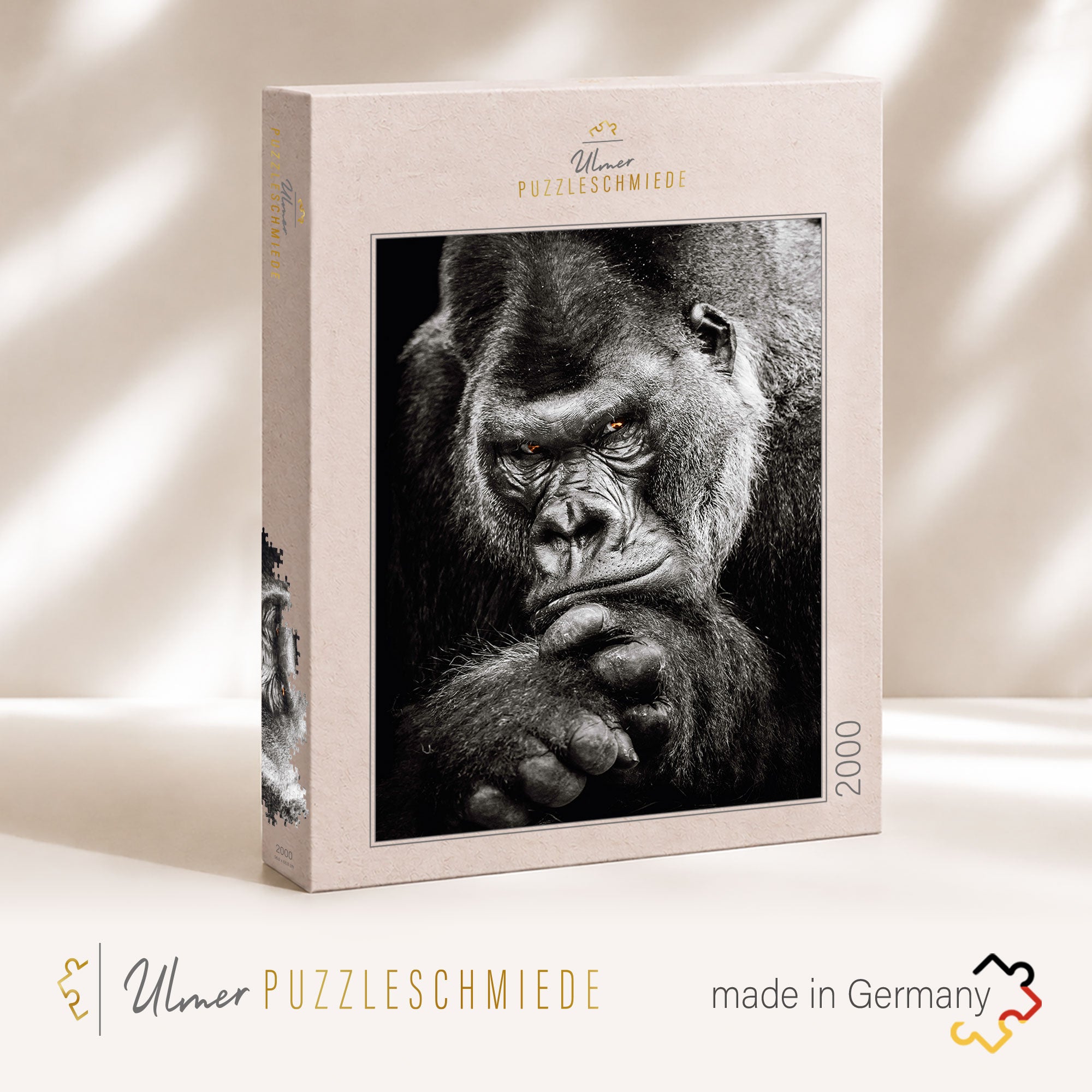 ulmer-puzzleschmiede-silberr-cken-puzzle-2000-teile-gorilla image 2