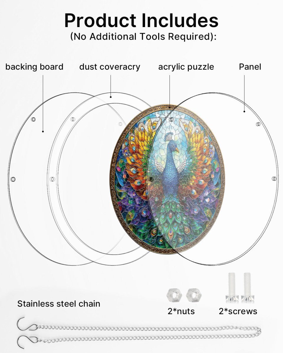 kaayee-suncatcher-puzzle-peacock-of-radiance-acrylpuzzle-small image 4