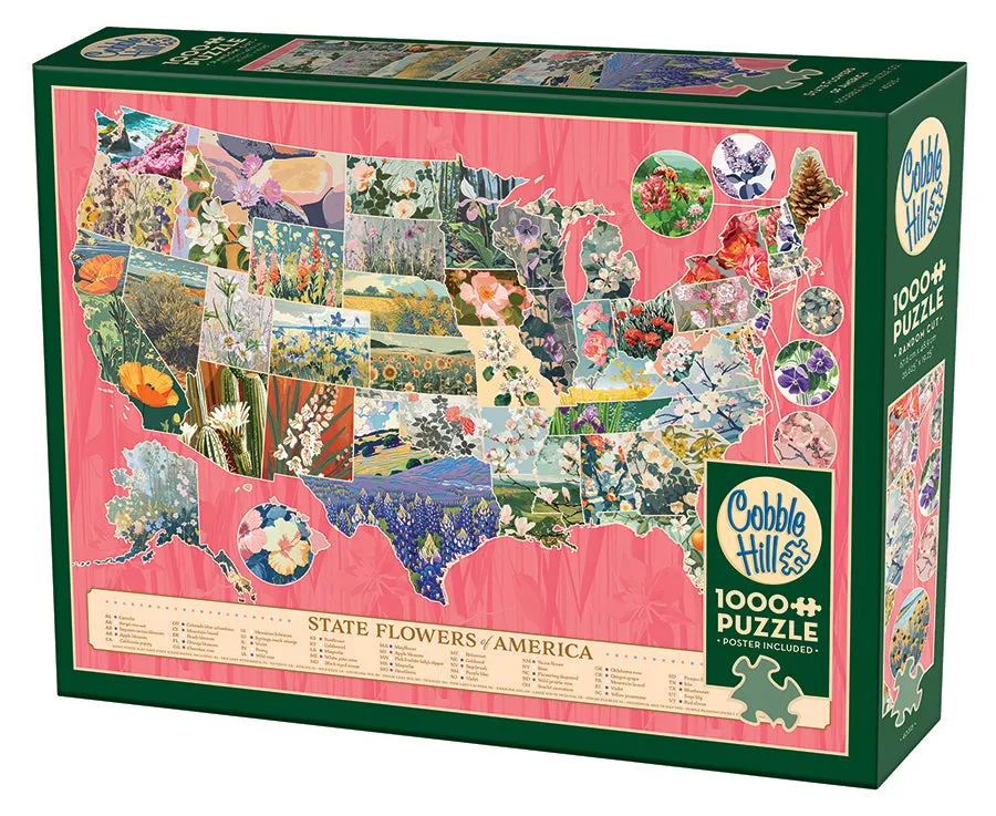 cobble-hill-1000-piece-state-flowers-of-america-puzzle-1000-teile image 1