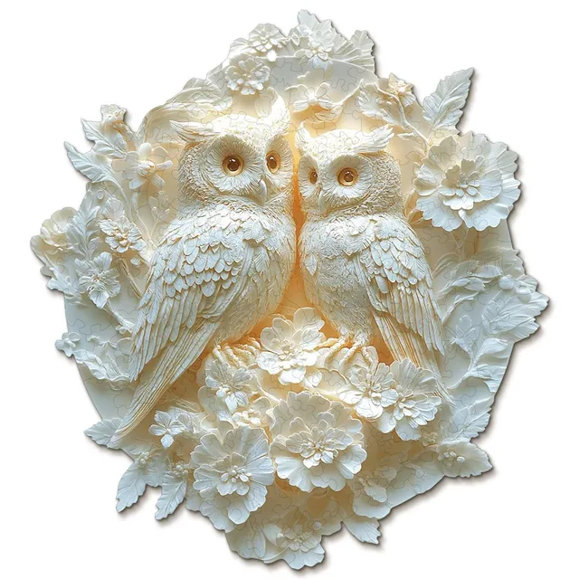 kaayee-wooden-puzzle-couple-owl-holzpuzzle-medium-eulenpaar image 1