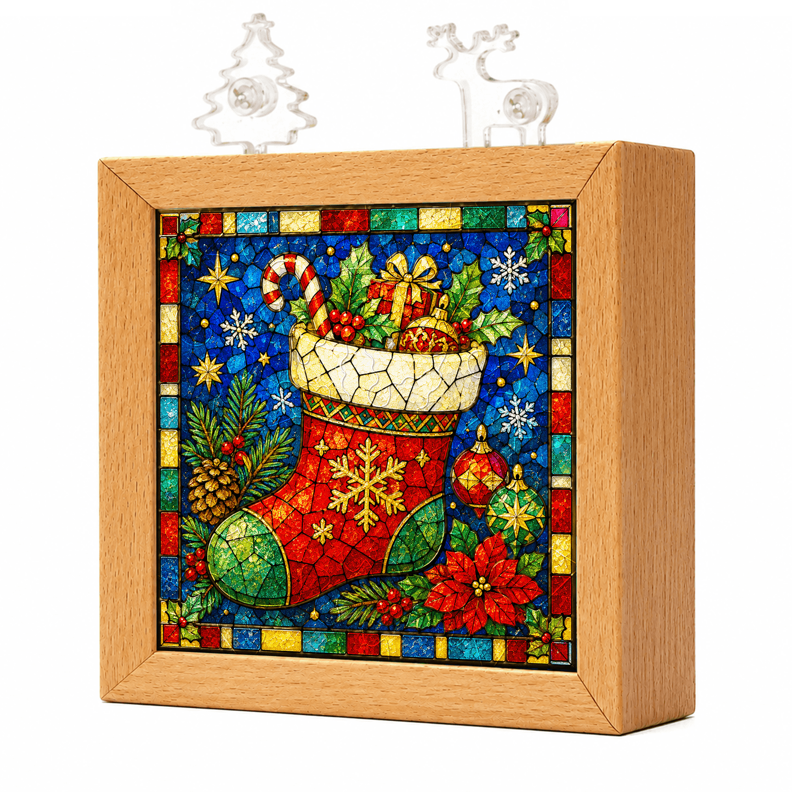 kaayee-night-light-christmas-stocking-treasure-nachtlicht-holzrahmen image 1