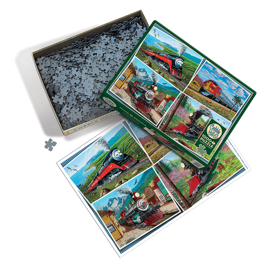 cobble-hill-1000-piece-historic-locomotives-puzzle-1000-teile-zug image 3