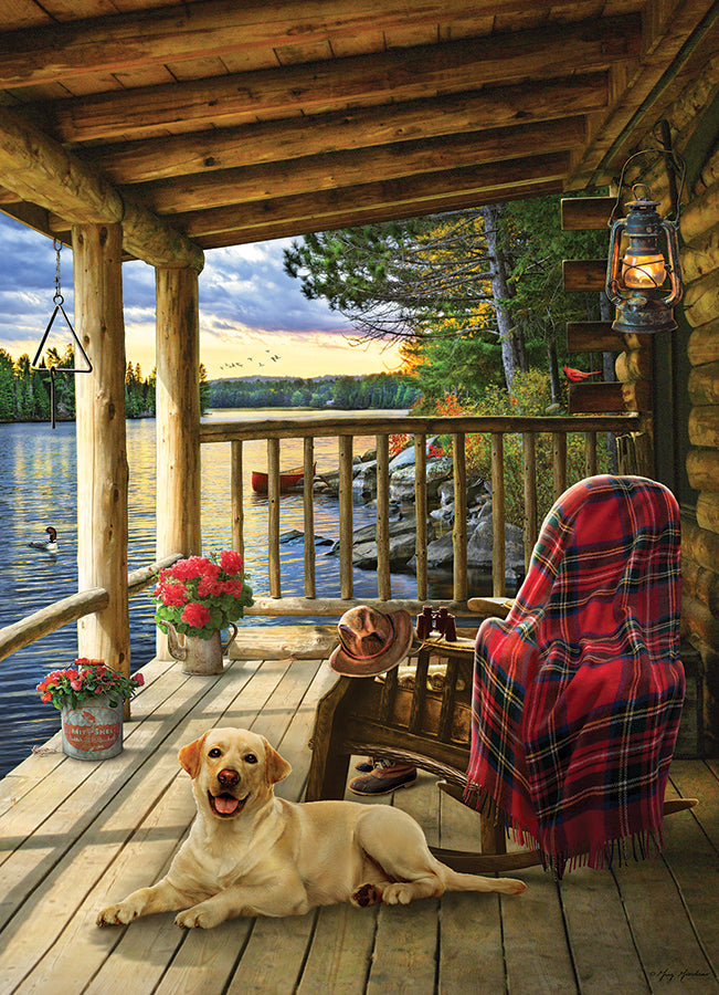 cobble-hill-1000-cabin-porch-puzzle-1000-teile-hunde-h-tte image 2
