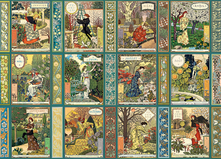 cobble-hill-1000-piece-jardiniere-gardener-s-calendar-puzzle image 2