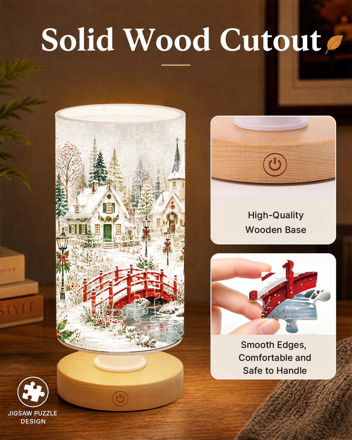 kaayee-night-light-christmas-snow-village-puzzle-lampe-acryl image 6