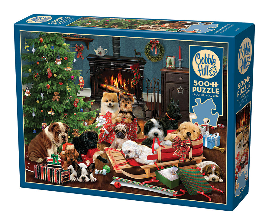 cobble-hill-500-teile-christmas-puppies-puzzle-hunde-weihnachten image 1