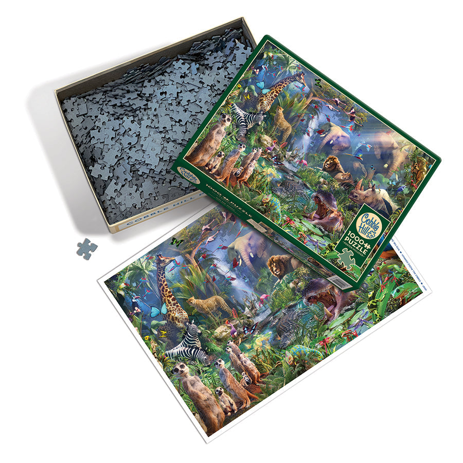 cobble-hill-1000-piece-into-the-jungle-puzzle-1000-teile-tiere image 3