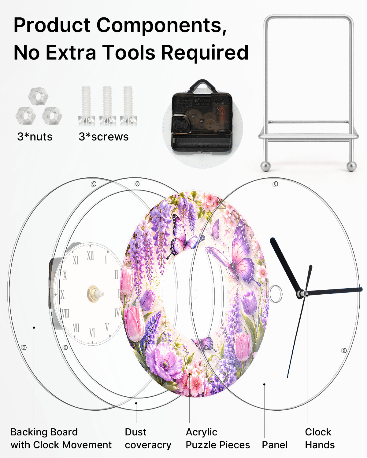 kaayee-clock-kit-wisteria-romance-puzzle-uhr-regular image 6
