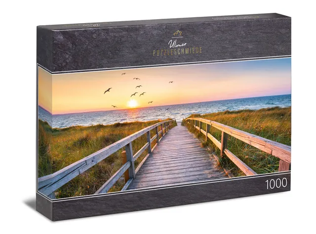 ulmer-puzzleschmiede-abendstunde-auf-sylt-panorama-puzzle-1000 image 1