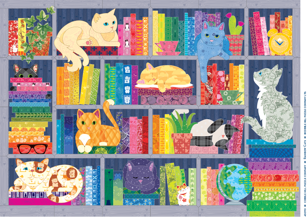 cobble-hill-rainbow-cats-500-teile-puzzle-katzen image 2