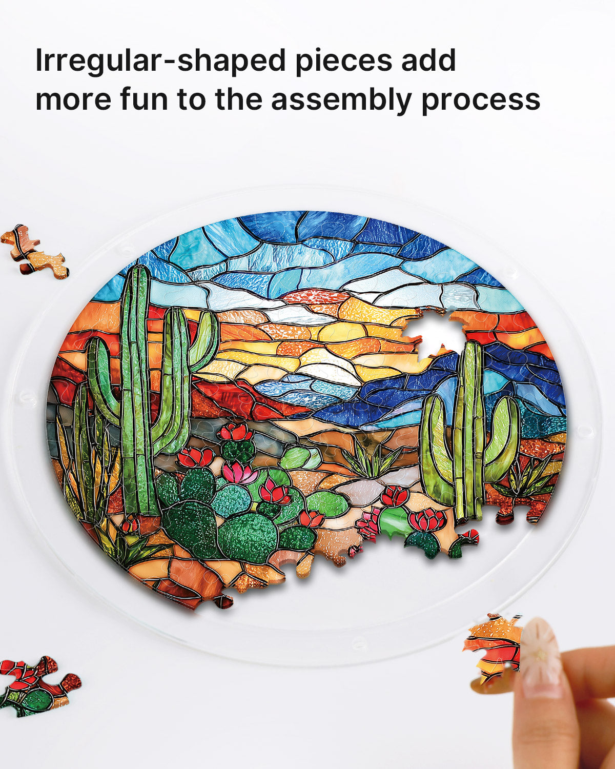 kaayee-suncatcher-puzzle-desert-cactus-suncatcher-small-18-8-cm image 2