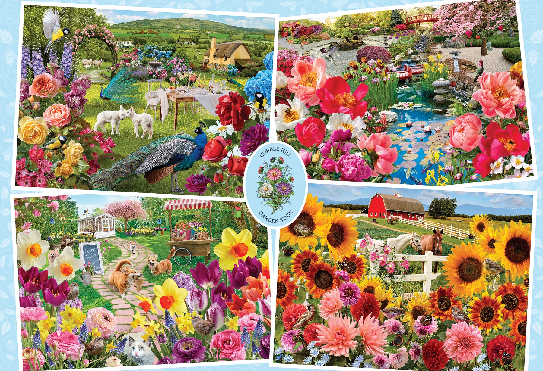cobble-hill-100-piece-garden-tour-puzzle-100-teile-garten image 2
