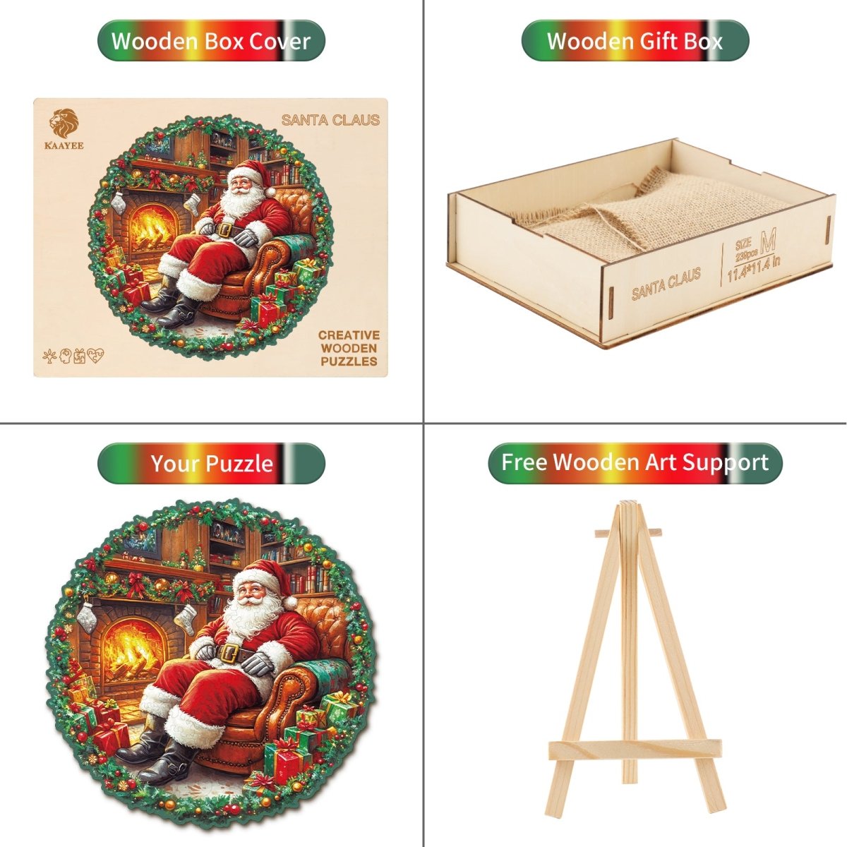 kaayee-wooden-puzzle-santa-claus-holzpuzzle-medium-weihnachtlich image 3