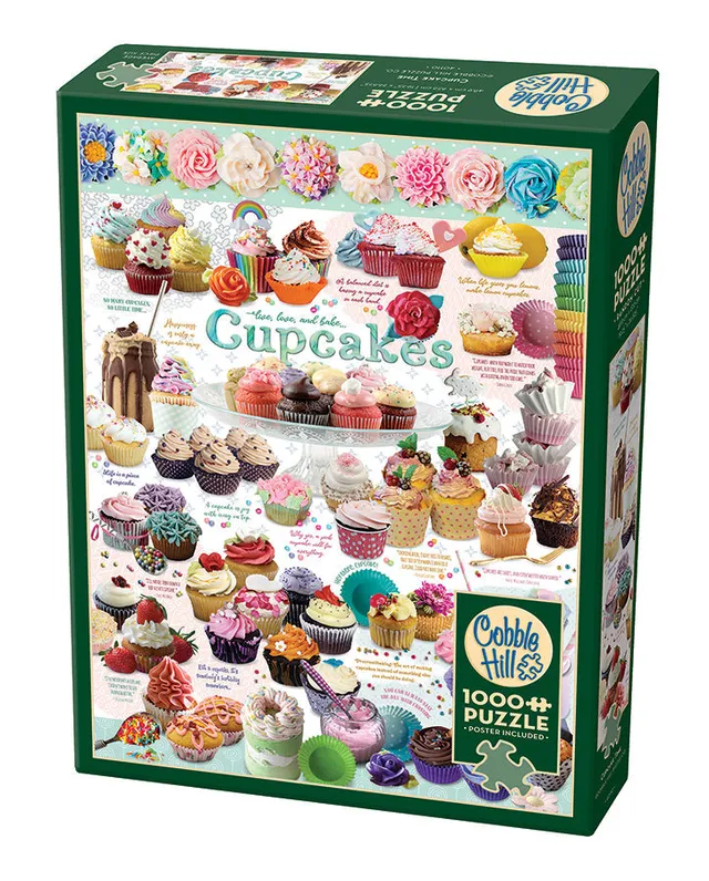 cobble-hill-1000-piece-cupcake-time-puzzle-1000-teile-dessert image 1