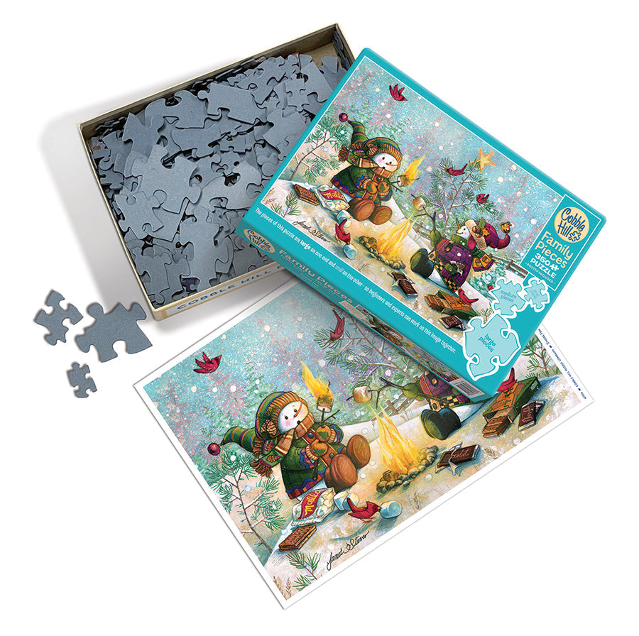 cobble-hill-family-s-more-fun-puzzle-350-teile-schneemann image 3