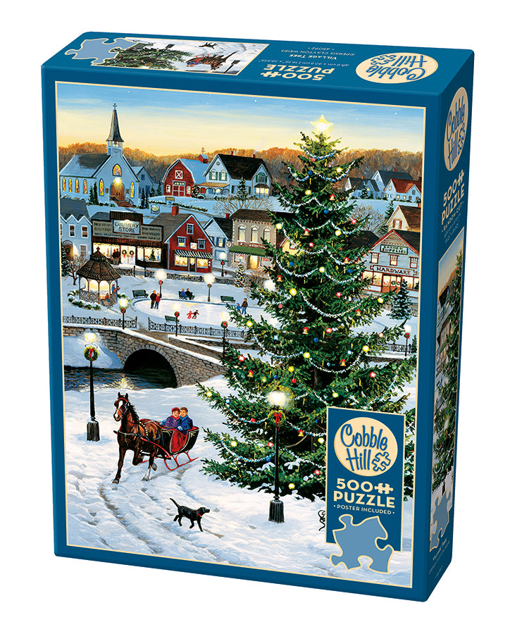 cobble-hill-500-teile-village-tree-puzzle-winterdorf image 1