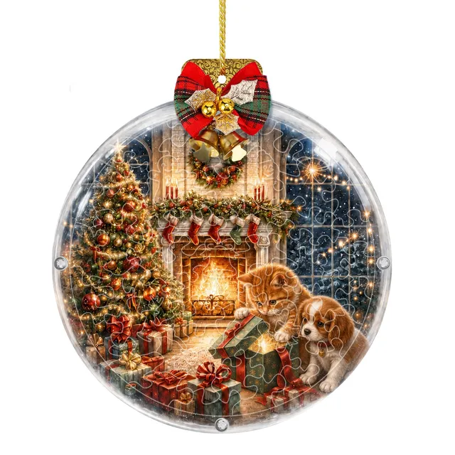kaayee-christmas-by-the-fireplace-light-suncatcher-puzzle-mini-15-cm image 1