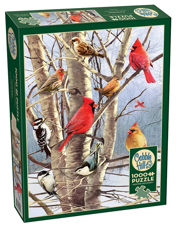 cobble-hill-1000-piece-winter-birds-puzzle-1000-teile-v-gel image 1