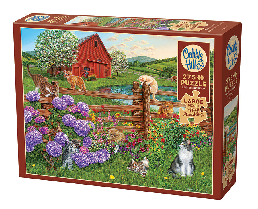 cobble-hill-easy-handling-275-farm-cats-275-teile-puzzle-katzen image 1