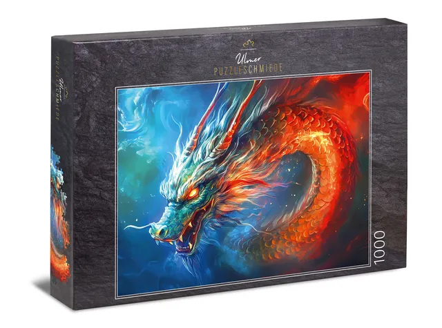 ulmer-puzzleschmiede-drachenfeuer-1000-teile-puzzle-drache image 1